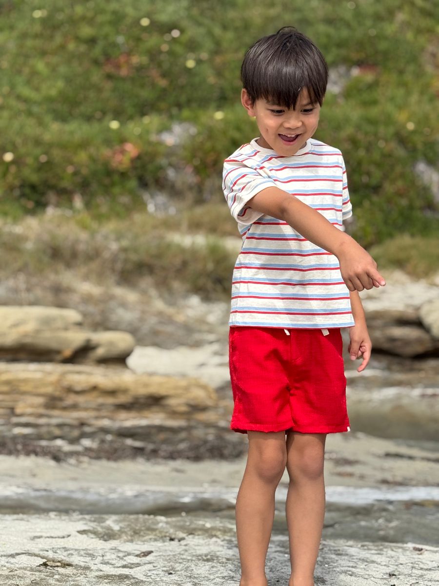 Marine Tee - Red/Blue/Cream Stripe