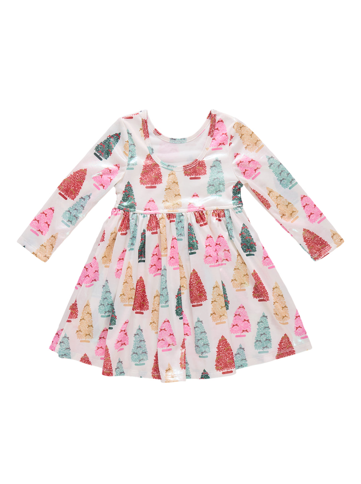 Girls Lame Steph Dress - Bottle Brush Trees