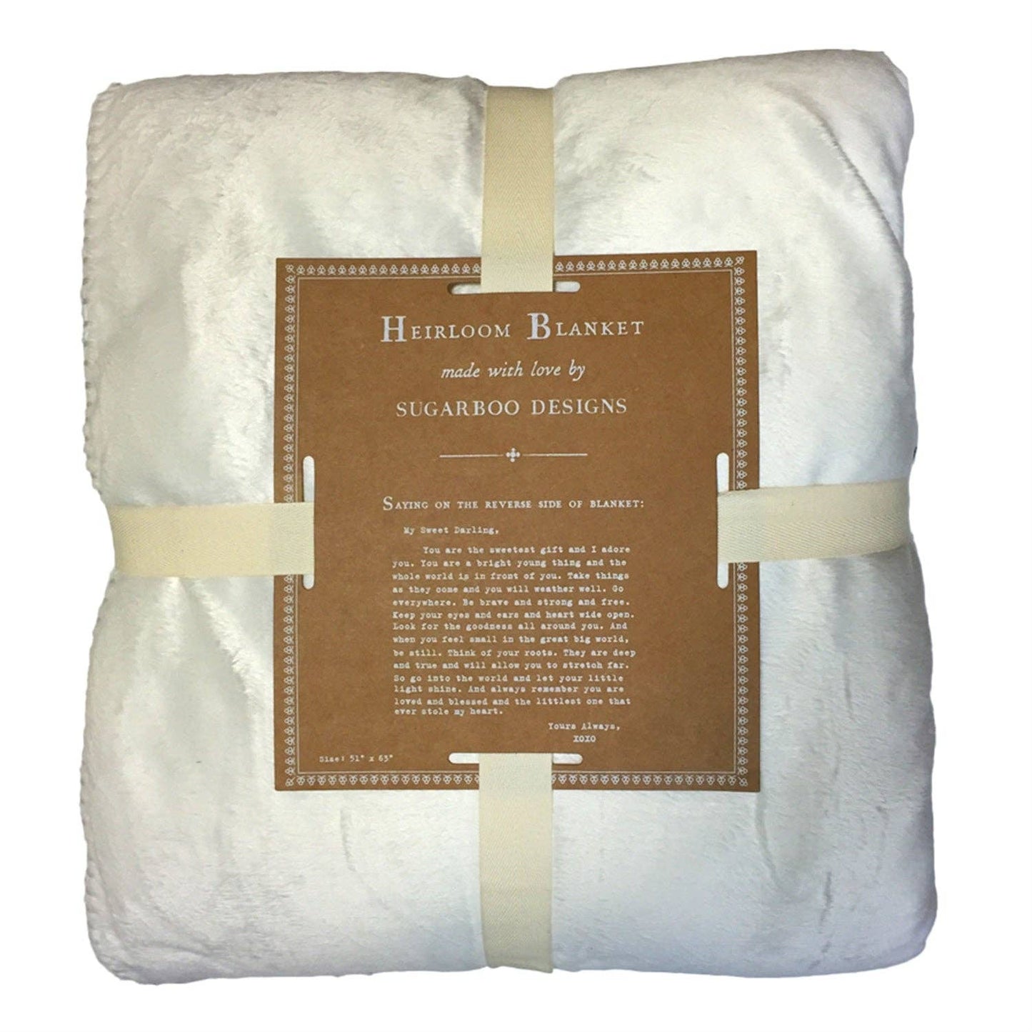 Sweet Darling (Letter to Sophie) Large Heirloom Blanket 51" x 63"