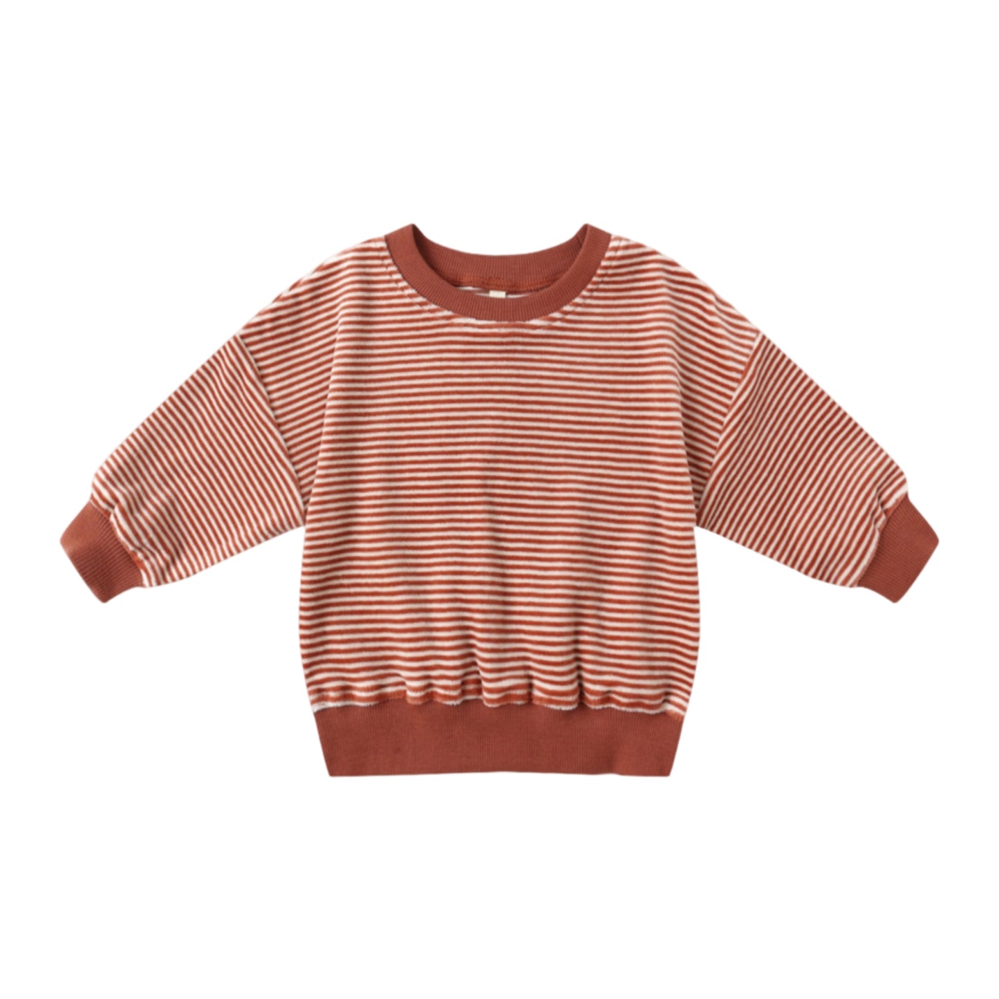 Velour Relaxed Sweatshirt Candy Stripe