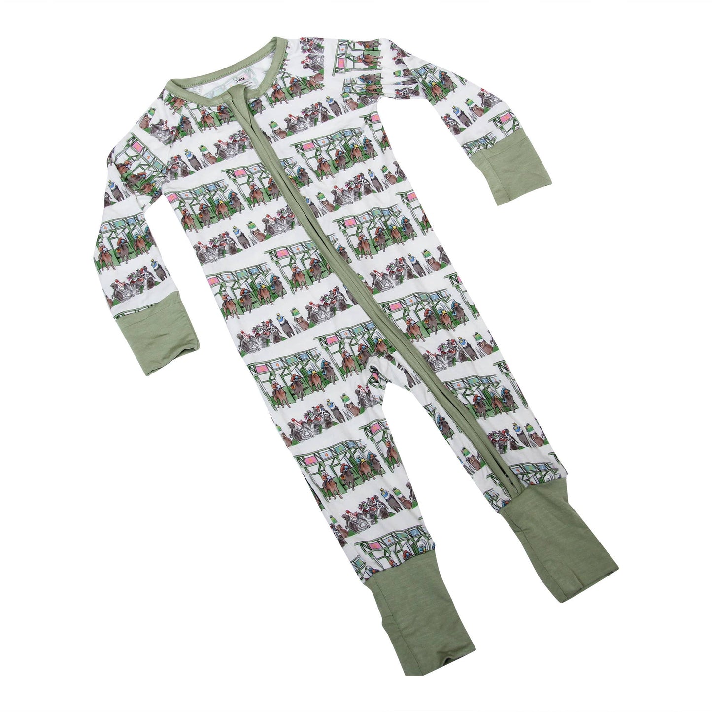Out of the Gate Horse Racing Kids Unisex Pajamas