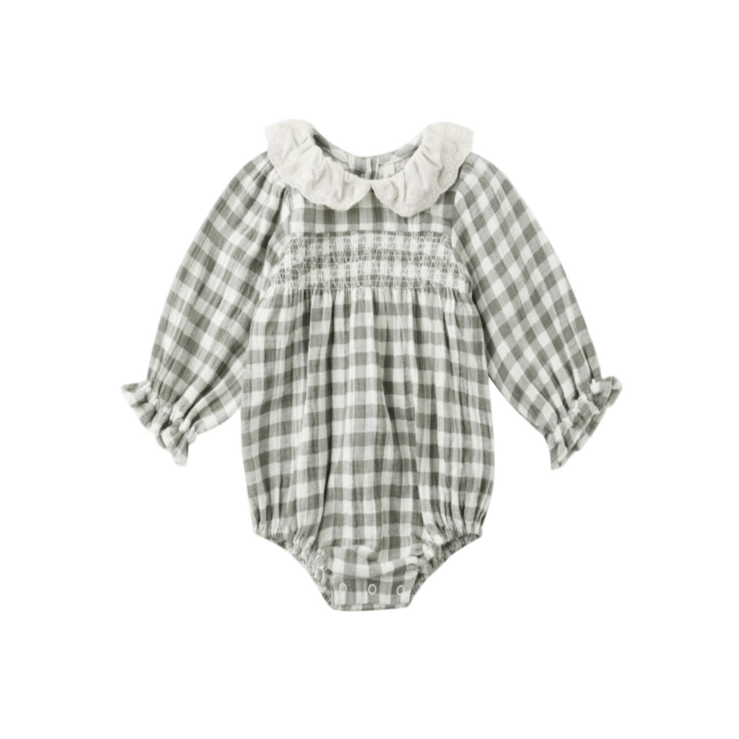 Callie Romper Forest Check