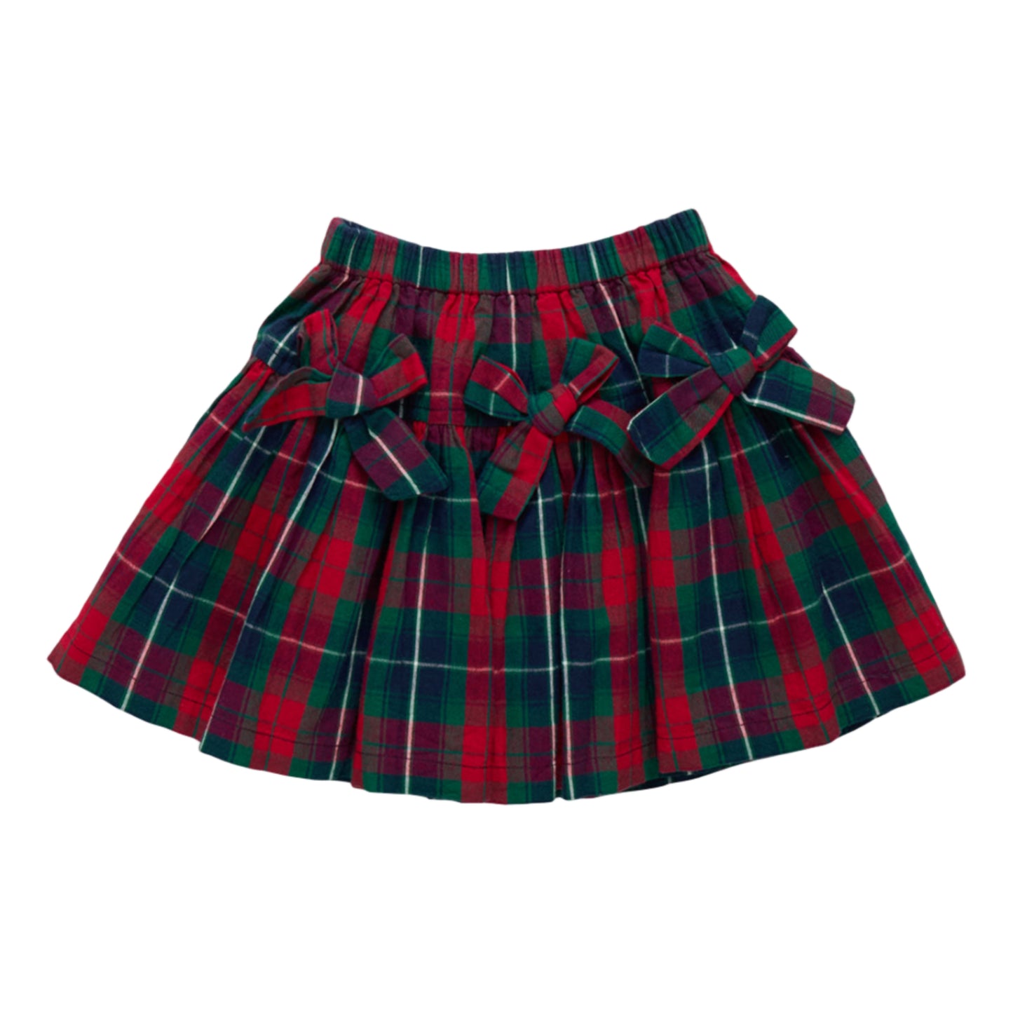 Girls Maribelle Bow Skirt - Red Tartan