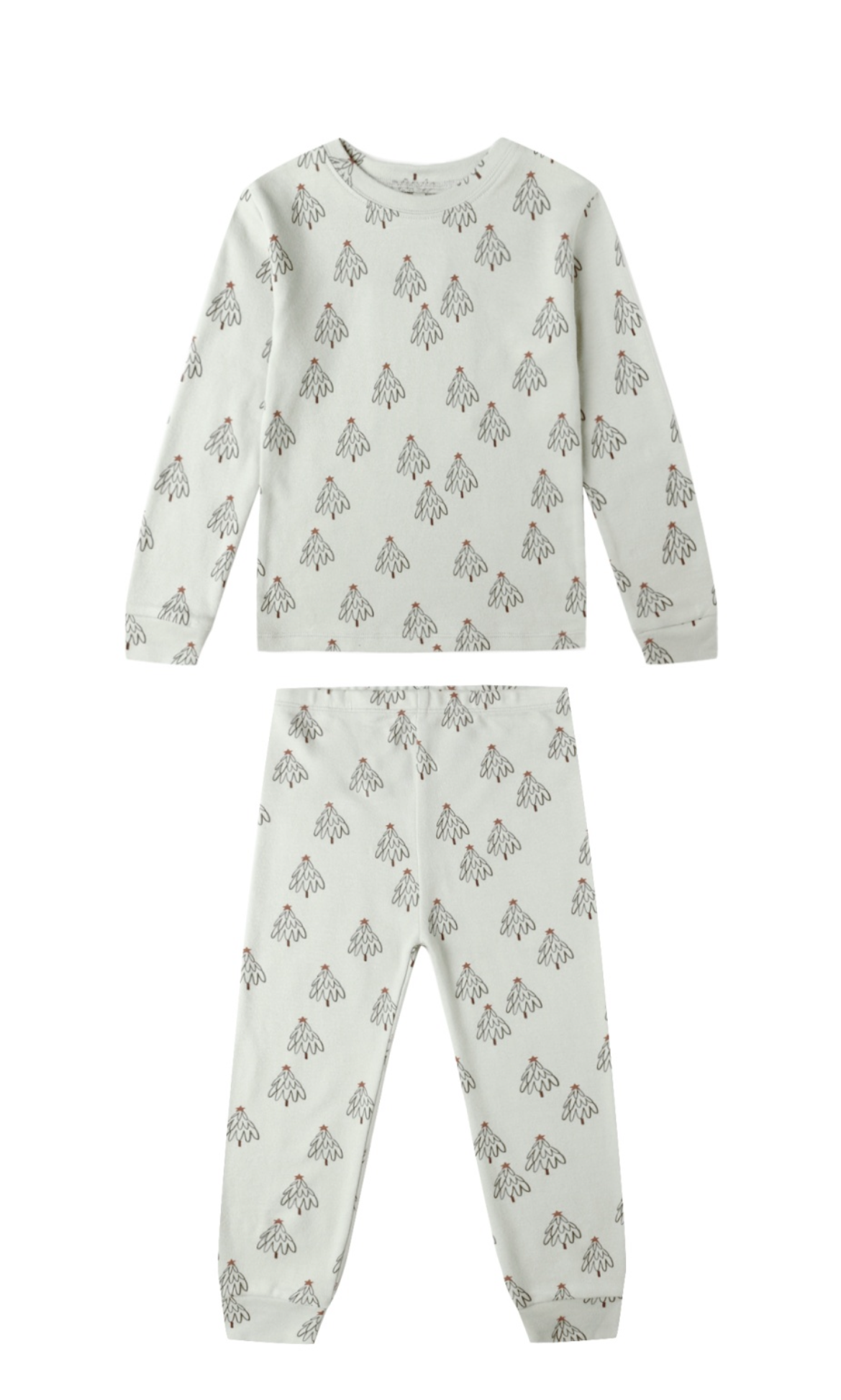 ORGANIC LONG SLEEVE PAJAMA SET || TREES