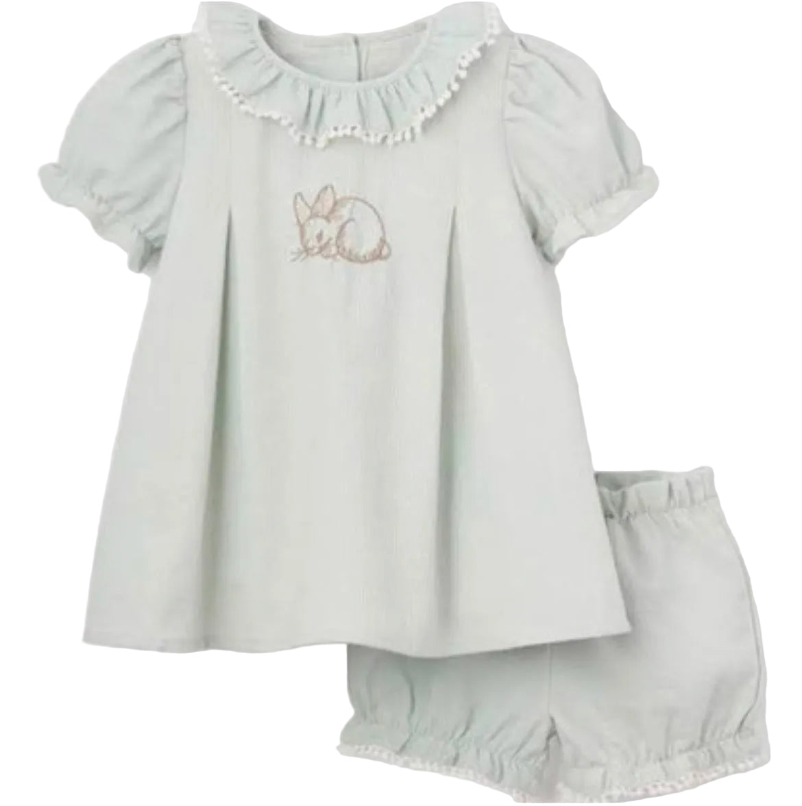 embroidered easter dress Bunny Featuring delicate hand highlight-comfortblend Style:Dress Necklace & Bow Last-Minute Baby Halloween Costumes