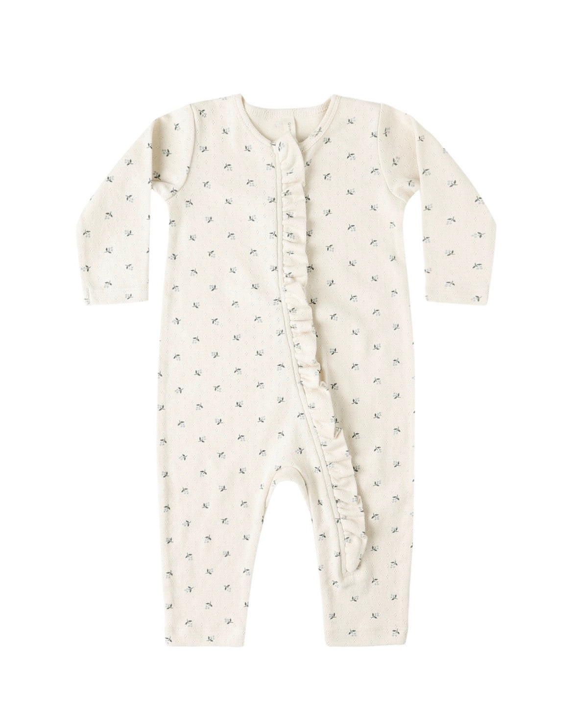 Ruffle Jumpsuit Blue Ditsy