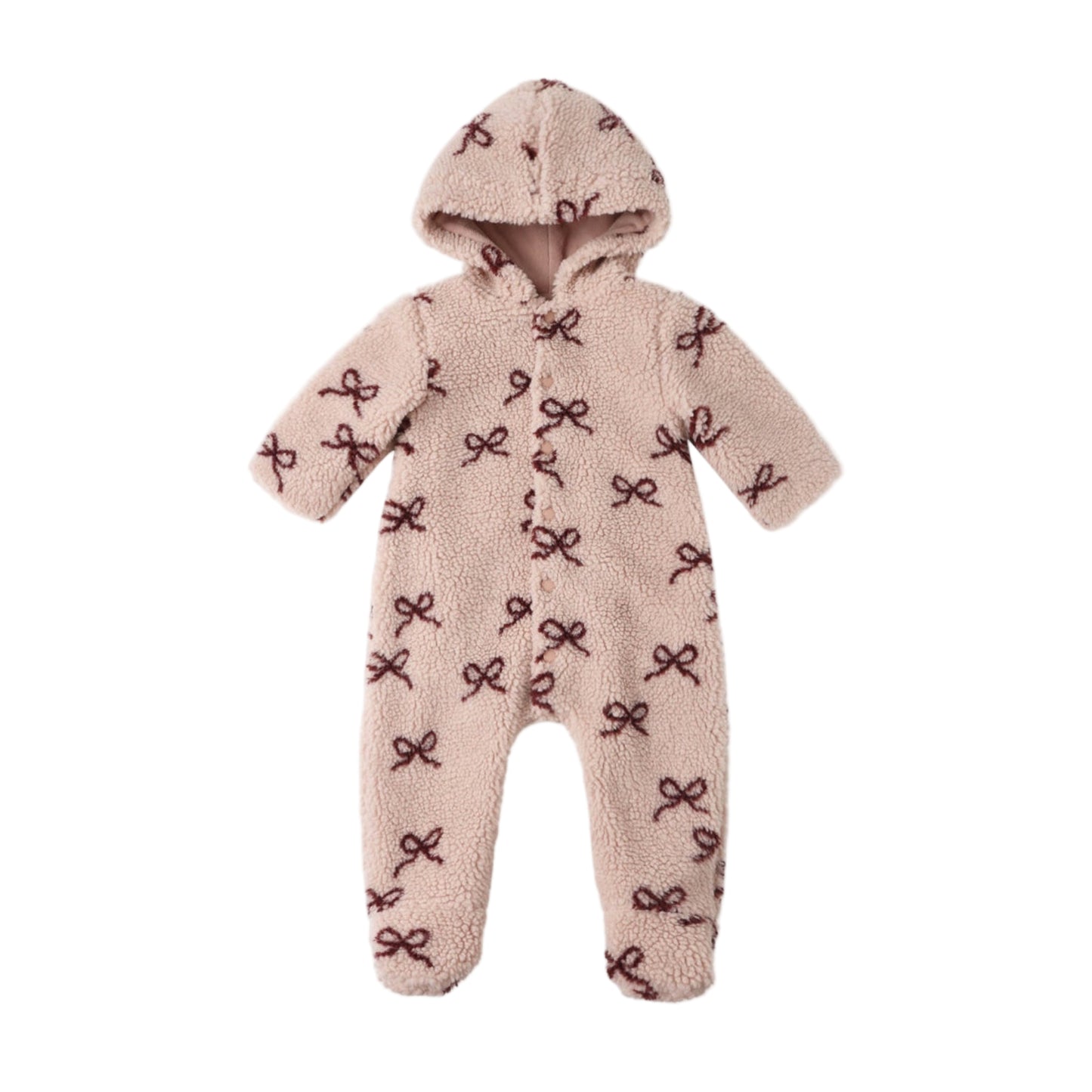 Fleece Jumpsuit-Bows