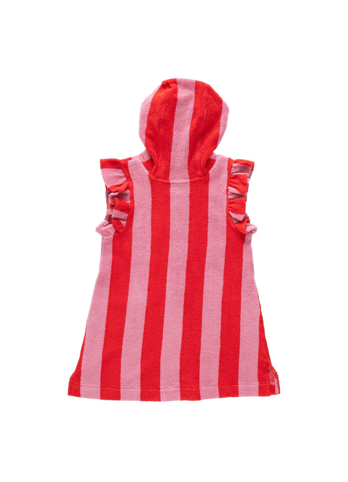 Pink Chicken Girls Terry Coverup-Pink and Red Stripe