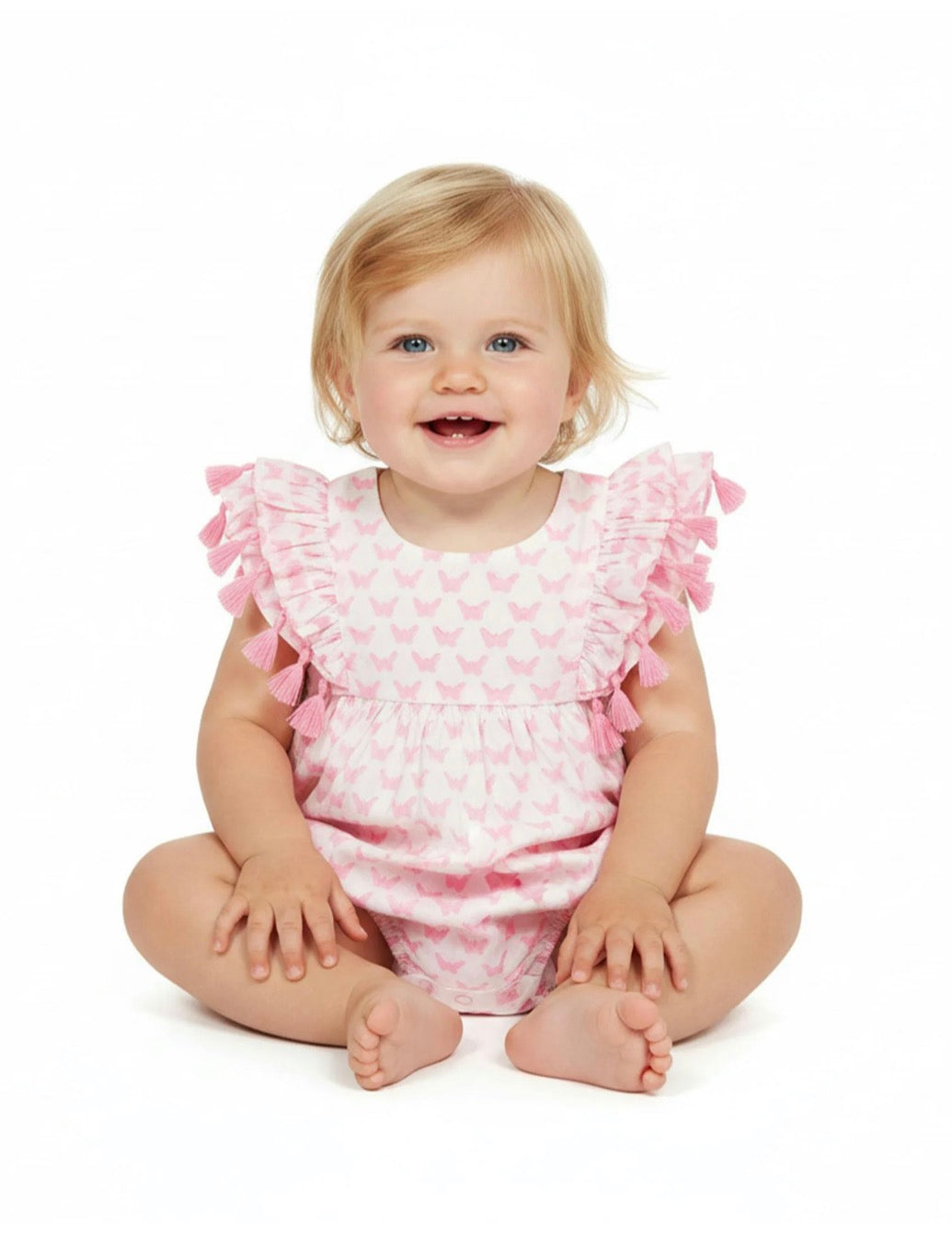 Anna Baby Romper Pink Butterfly