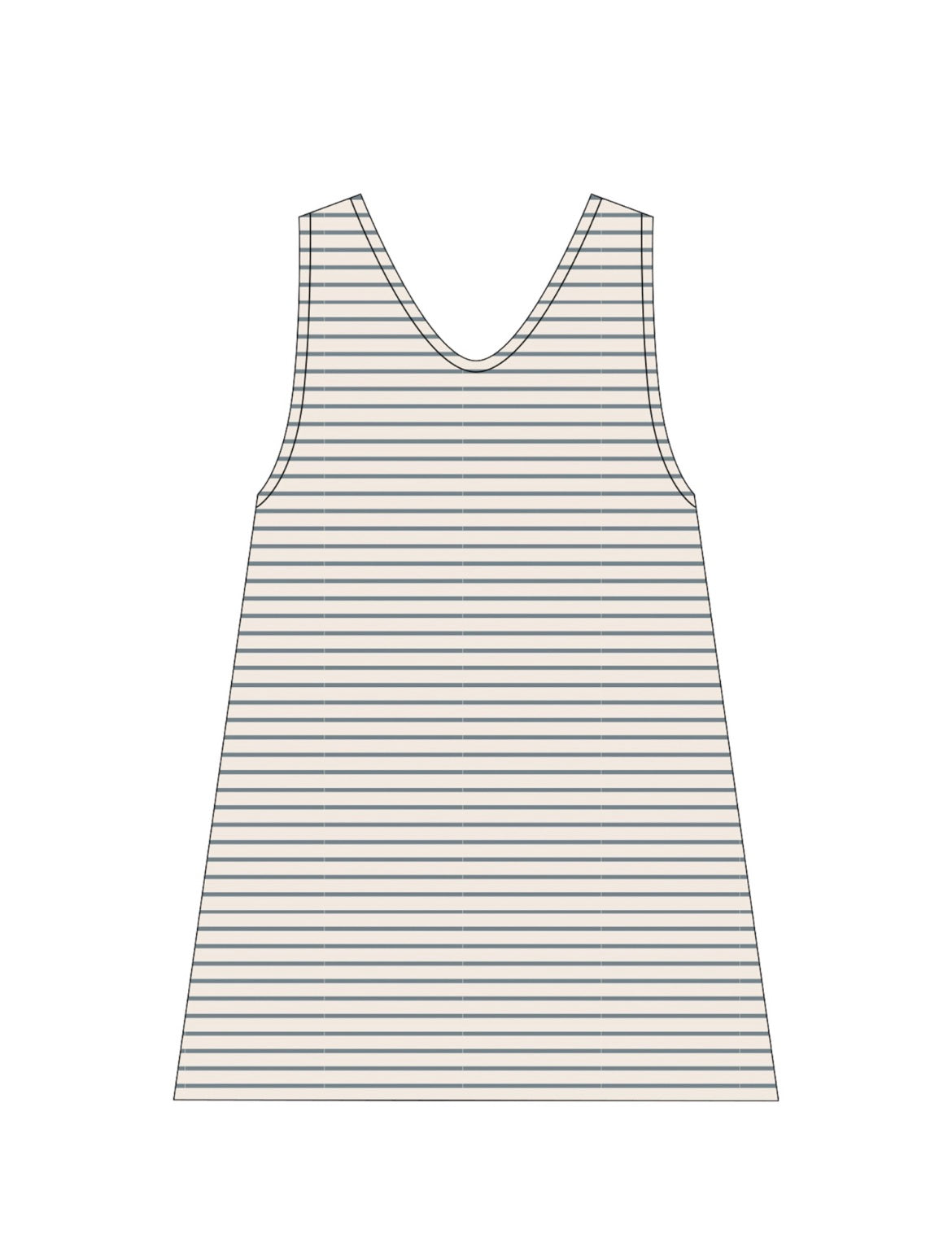 Rylee + Cru Teen Crochet Tank Mini Dress for Girls in Marine Stripe
