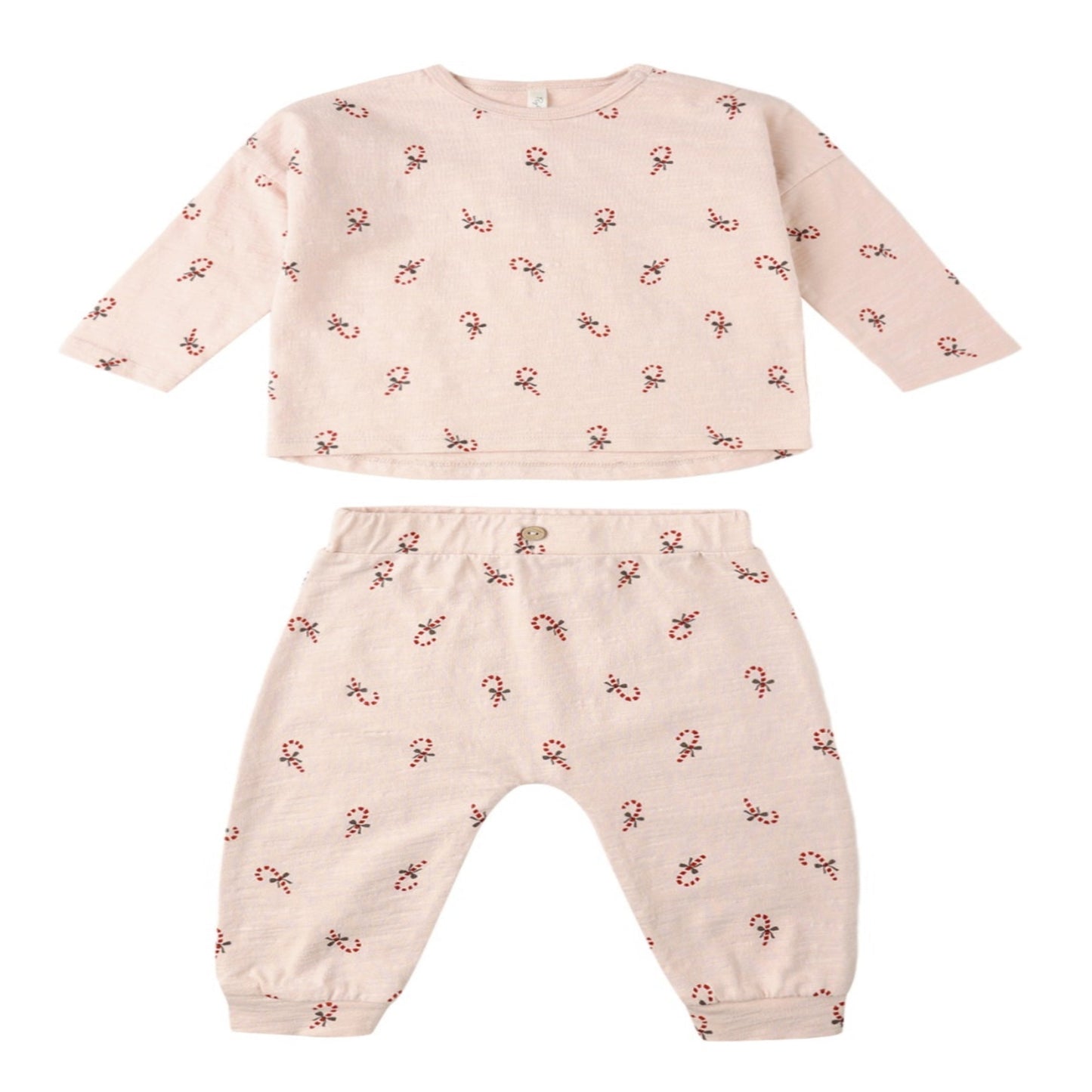 LONG SLEEVE TEE + PANT SET || CANDY CANES