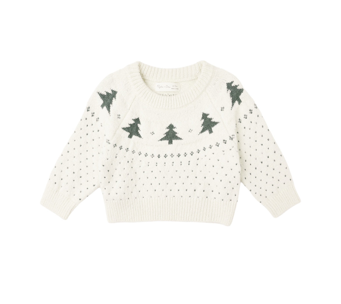 FAIR ISLE SWEATER || TREES