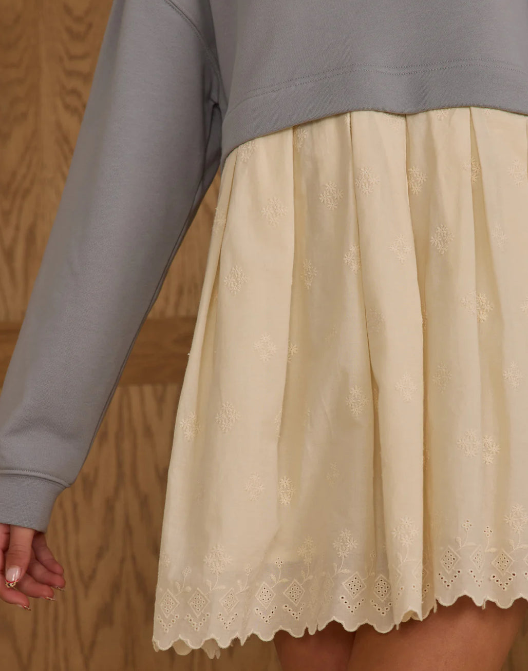 Sweatshirt Dress Dusty Blue - Teen
