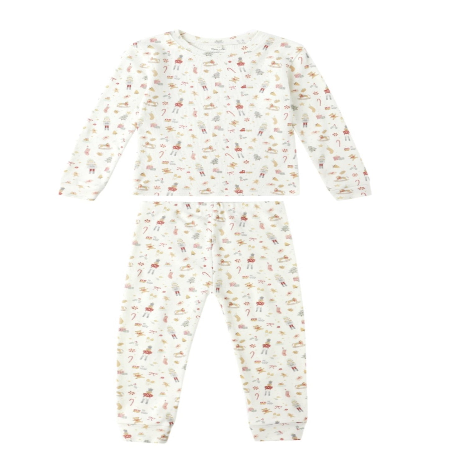 ORGANIC LONG SLEEVE PAJAMA SET || FESTIVE