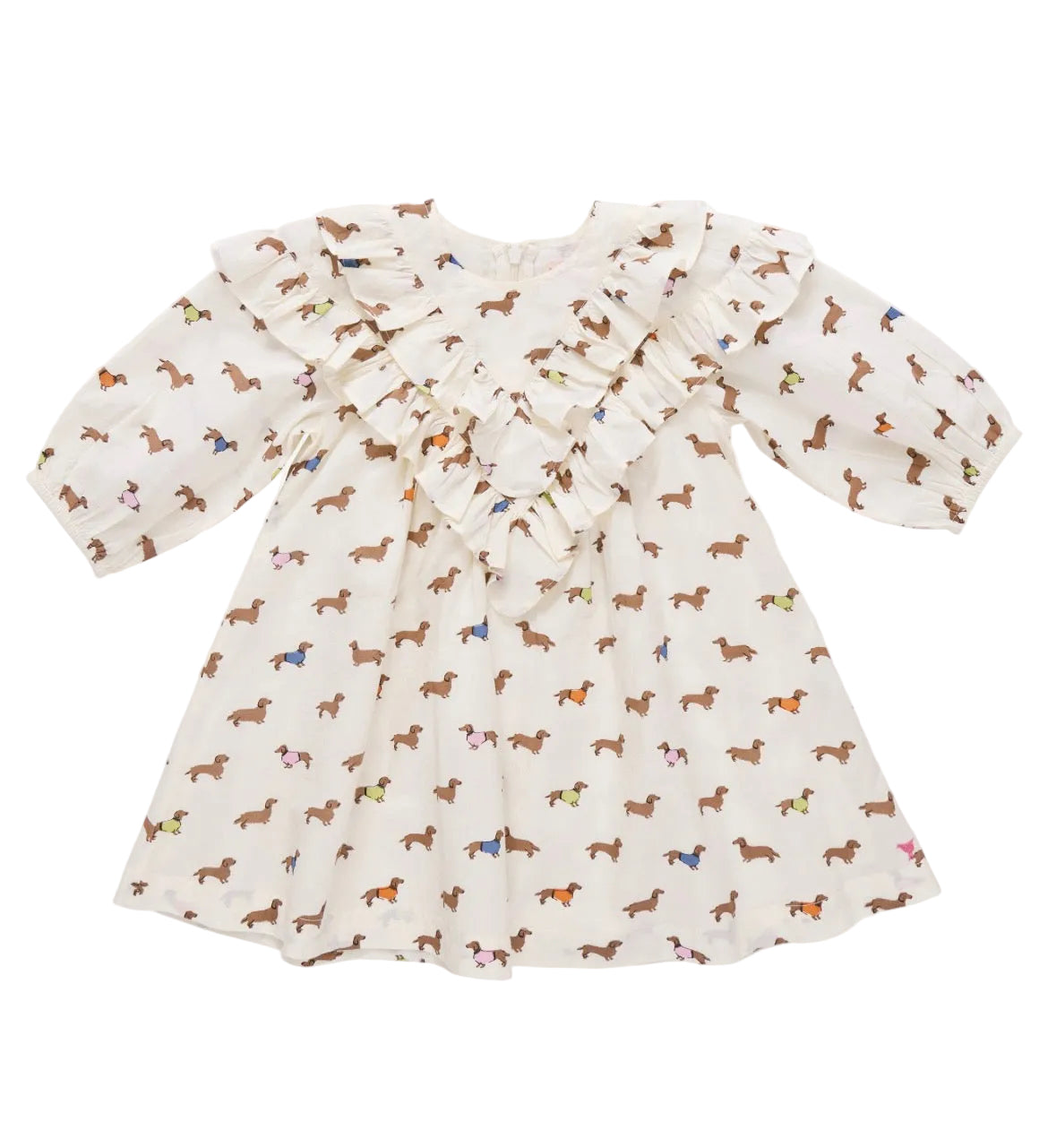 Pink Chicken Girls Everly Dress-Dachshunds in Sweaters