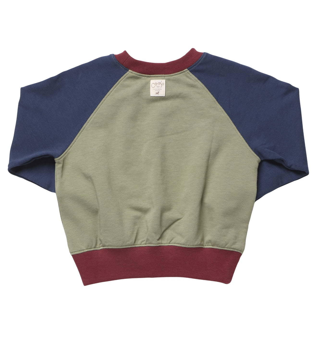 Puzzle Sweatshirt-Green Color Block