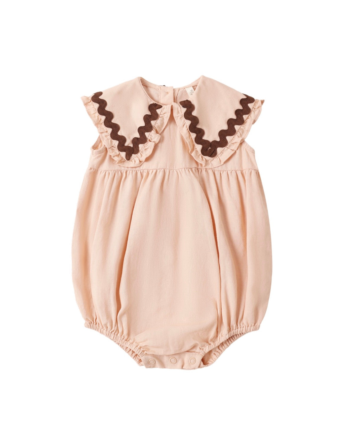 Rylee + Cru Cove Romper for Baby Girl in Blush