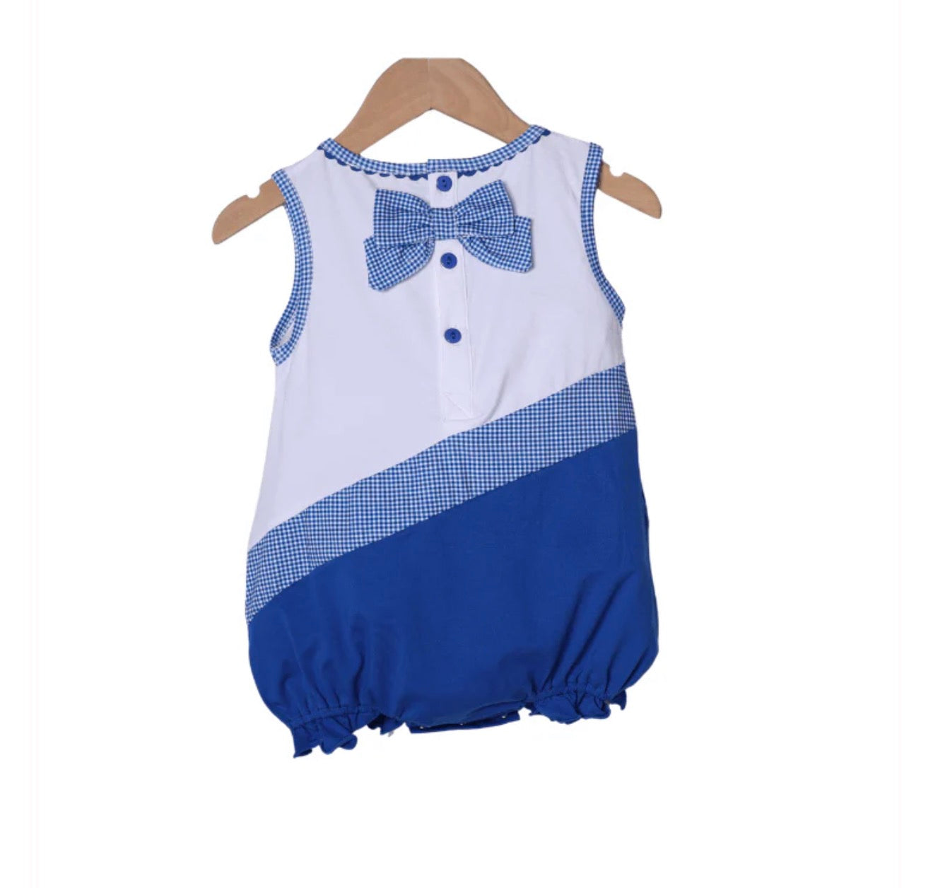 Embroidered Cheer Blue and White Bubble