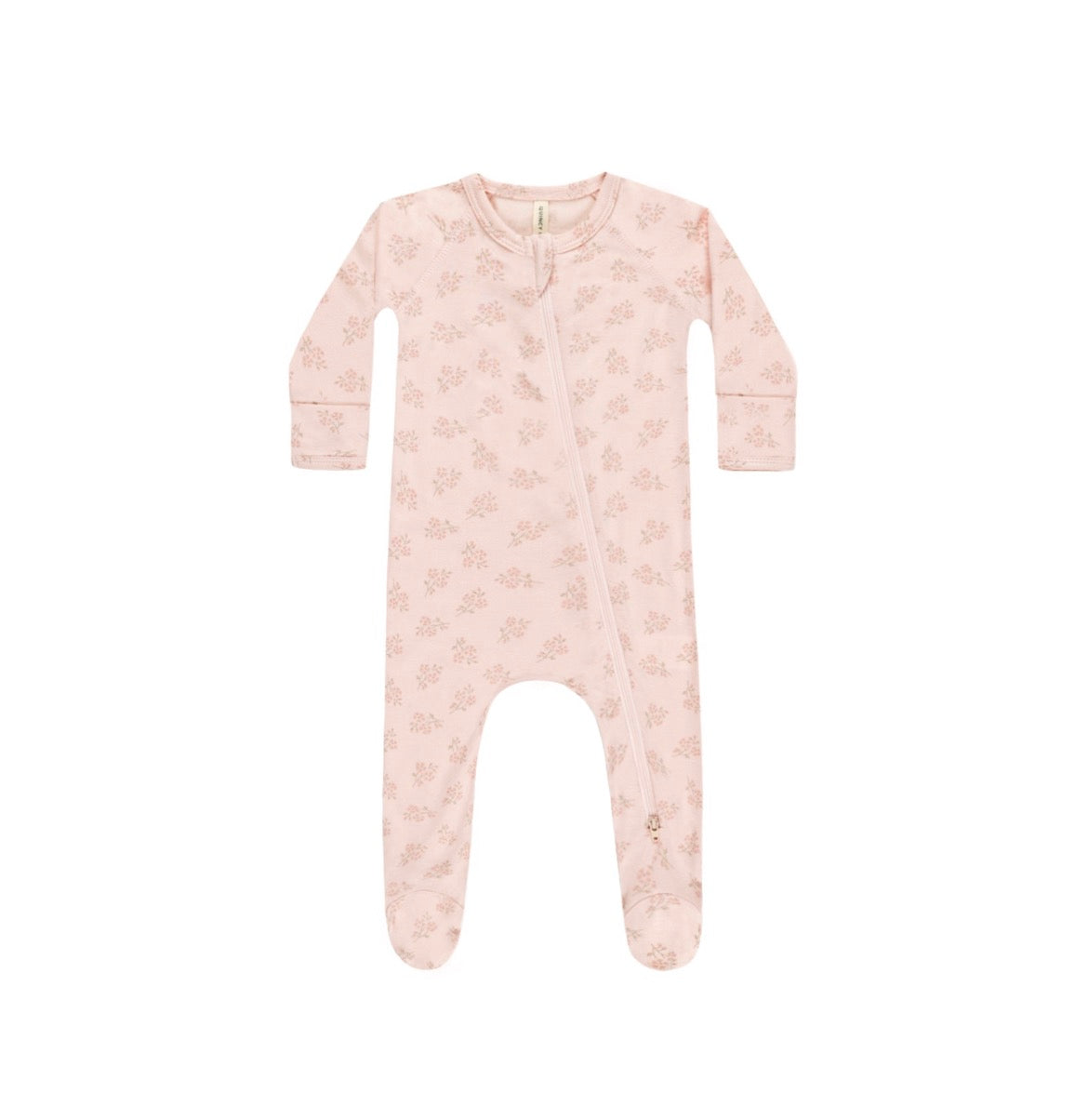 Modal Zip Footie Pink Blossom