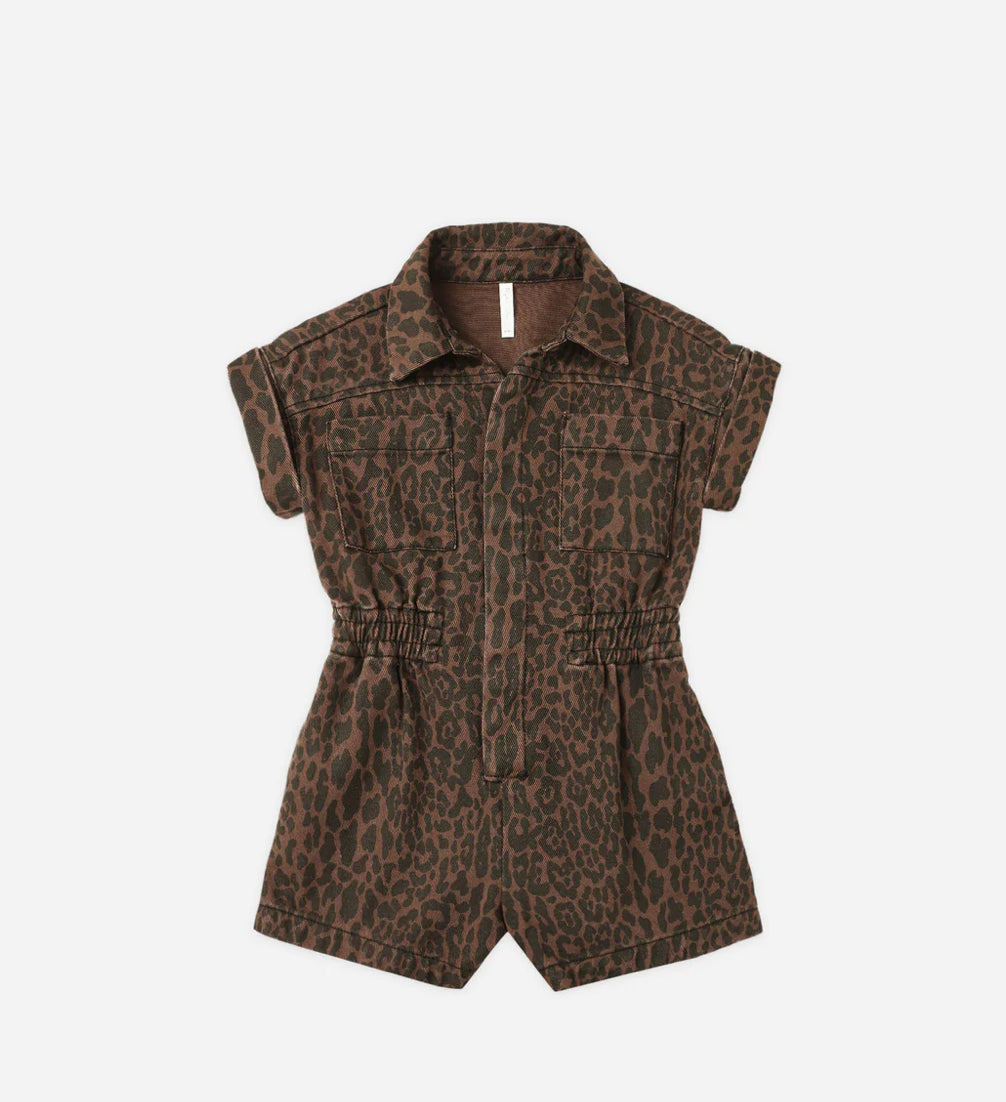 UTILITY ROMPER || LEOPARD