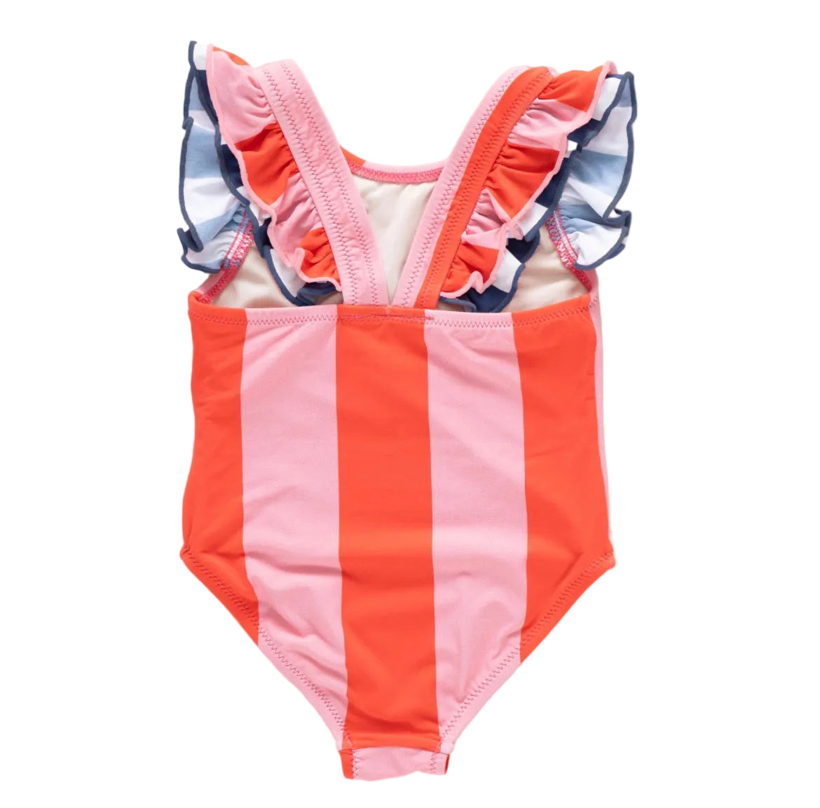 Pink Chicken Girls Liv Suit - Pink Wide Stripe with Red Stripe