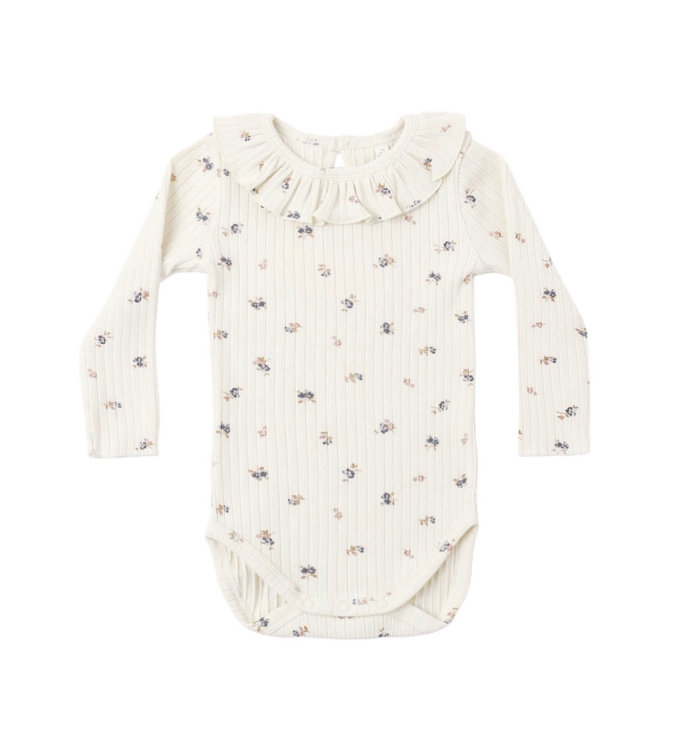 Ruffle Collar Bodysuit - Natural Ditsy