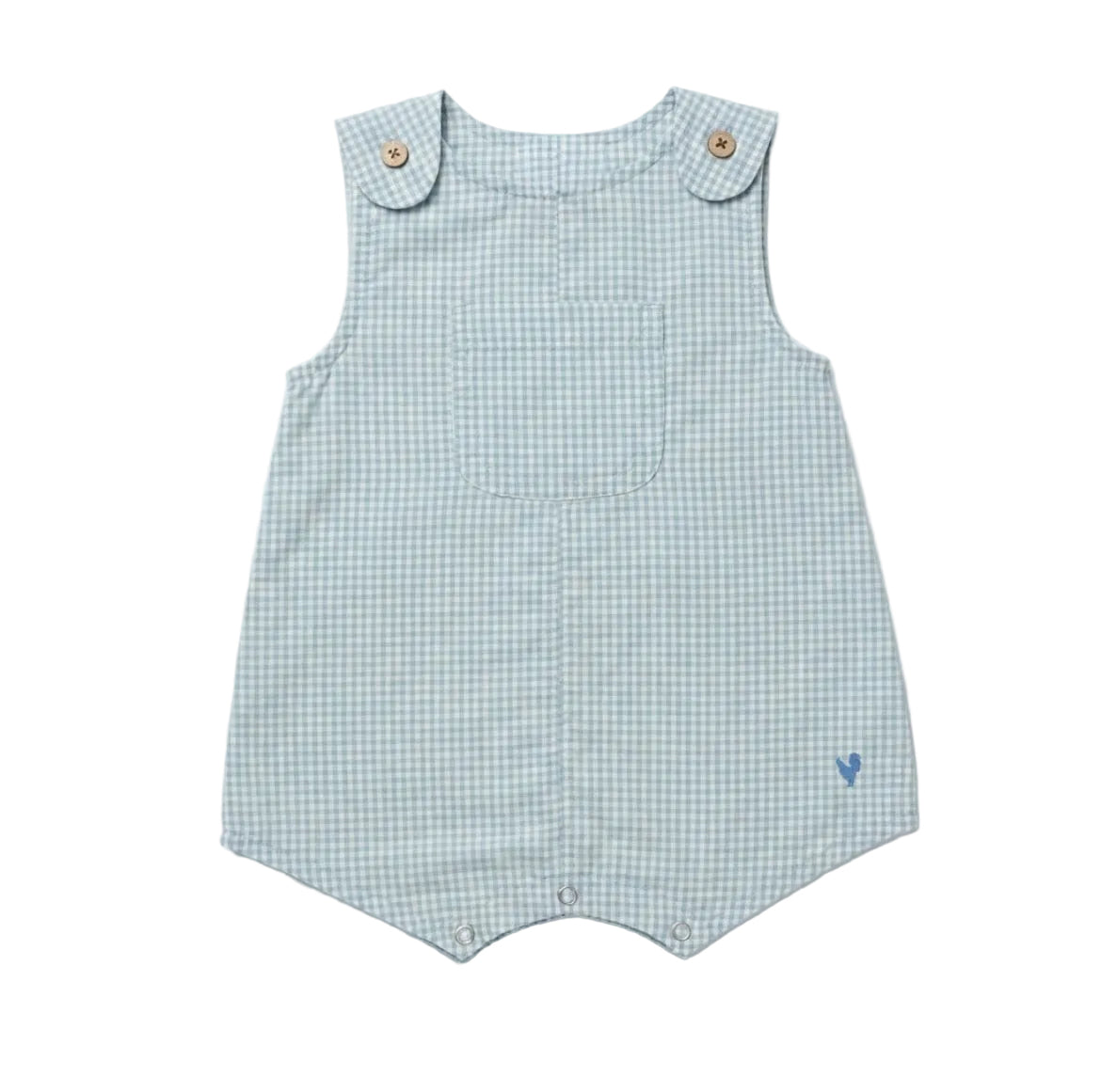 Blue Rooster Baby Boys Noah Jumper - Light Blue Gingham