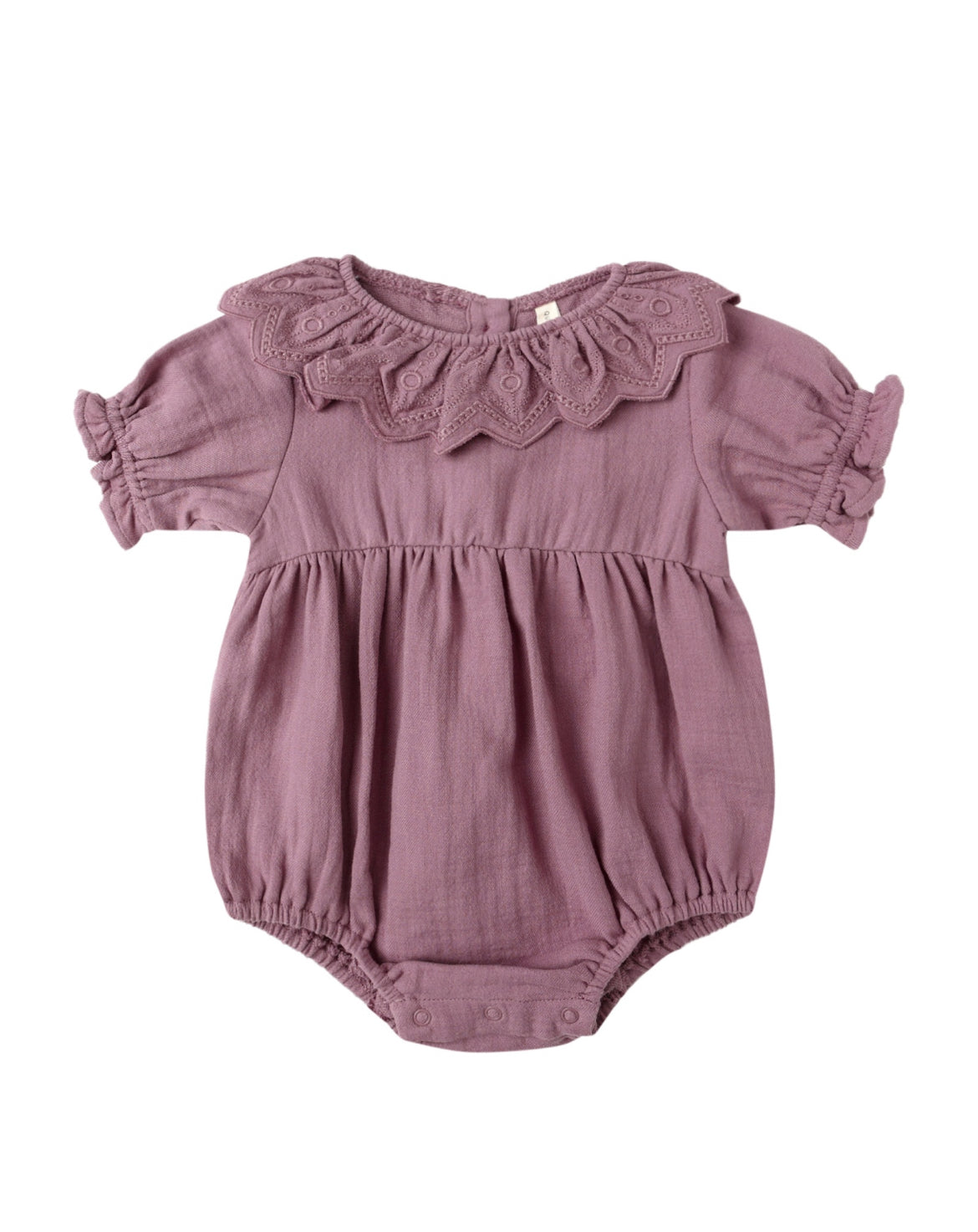 Collared Romper-Mulberry