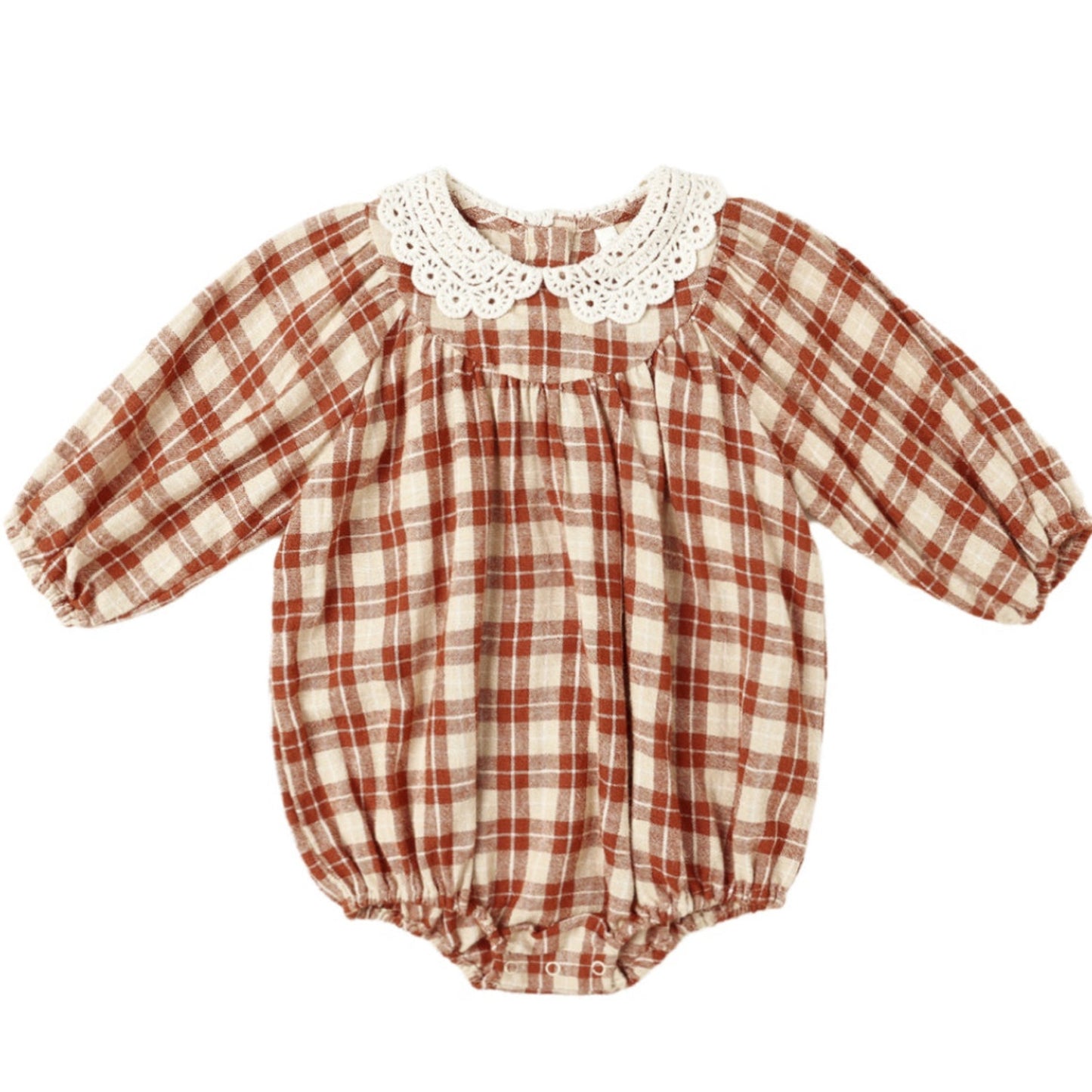 HEIDI ROMPER || RED PLAID