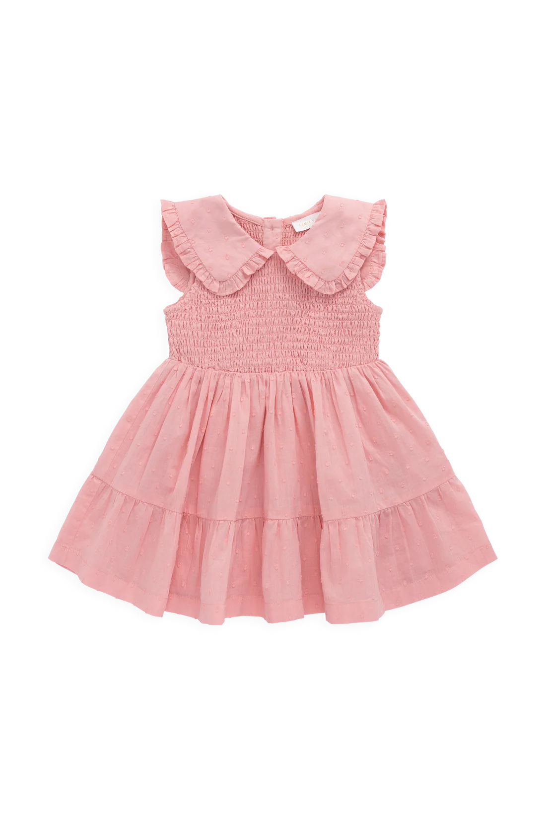 Jamie Kay Organic Cotton Claudine Dress in Swiss Pink for Girls