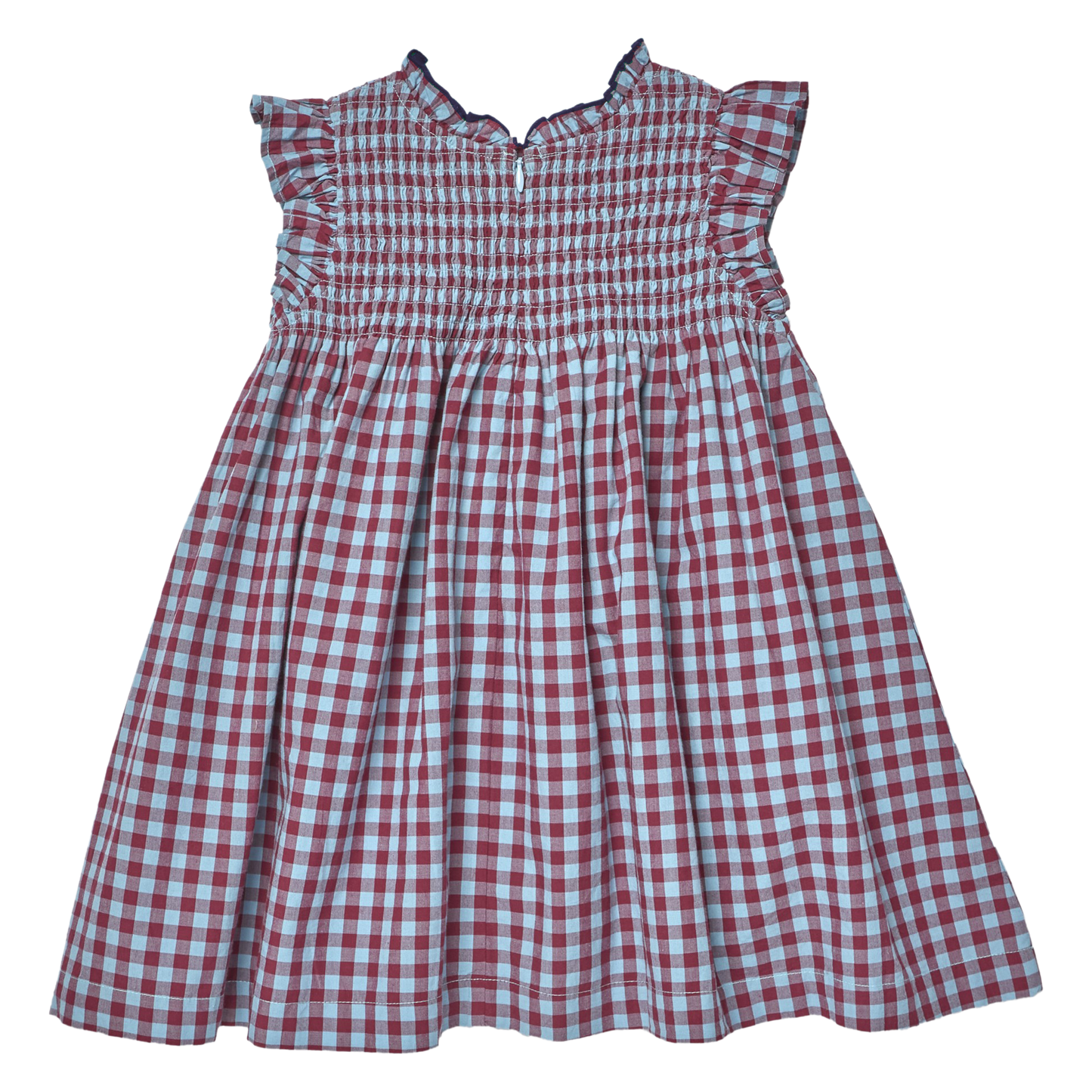Pink Chicken Girls Stevie Dress - Red and Light Blue Check