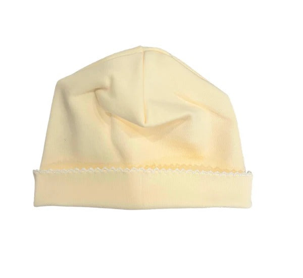 Yellow w/White Picot Trim Hat