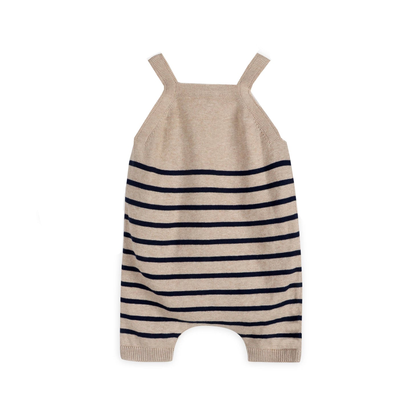 Airplane Stripe Embroidered Baby Knit Romper (Organic)