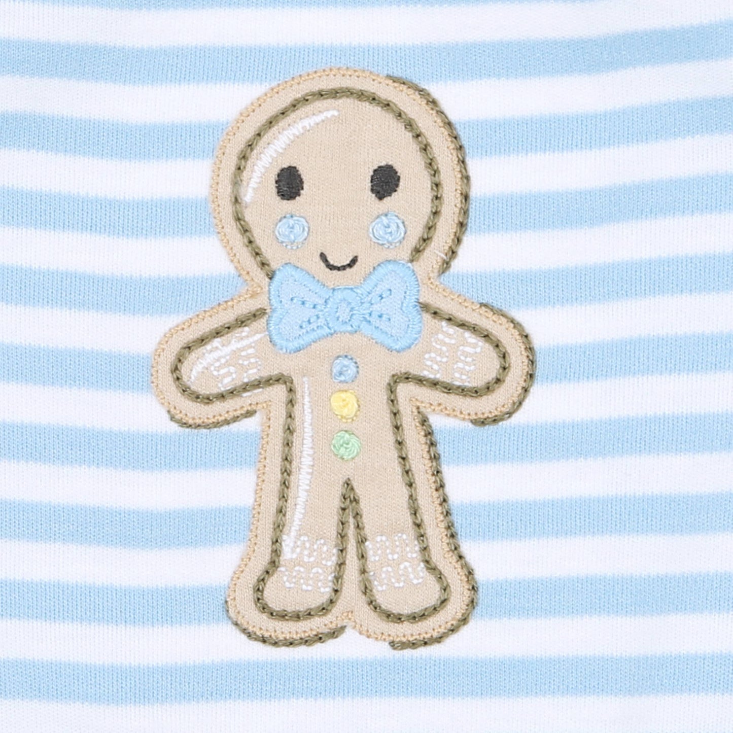 Gingerbread Land Long Pajamas - Blue
