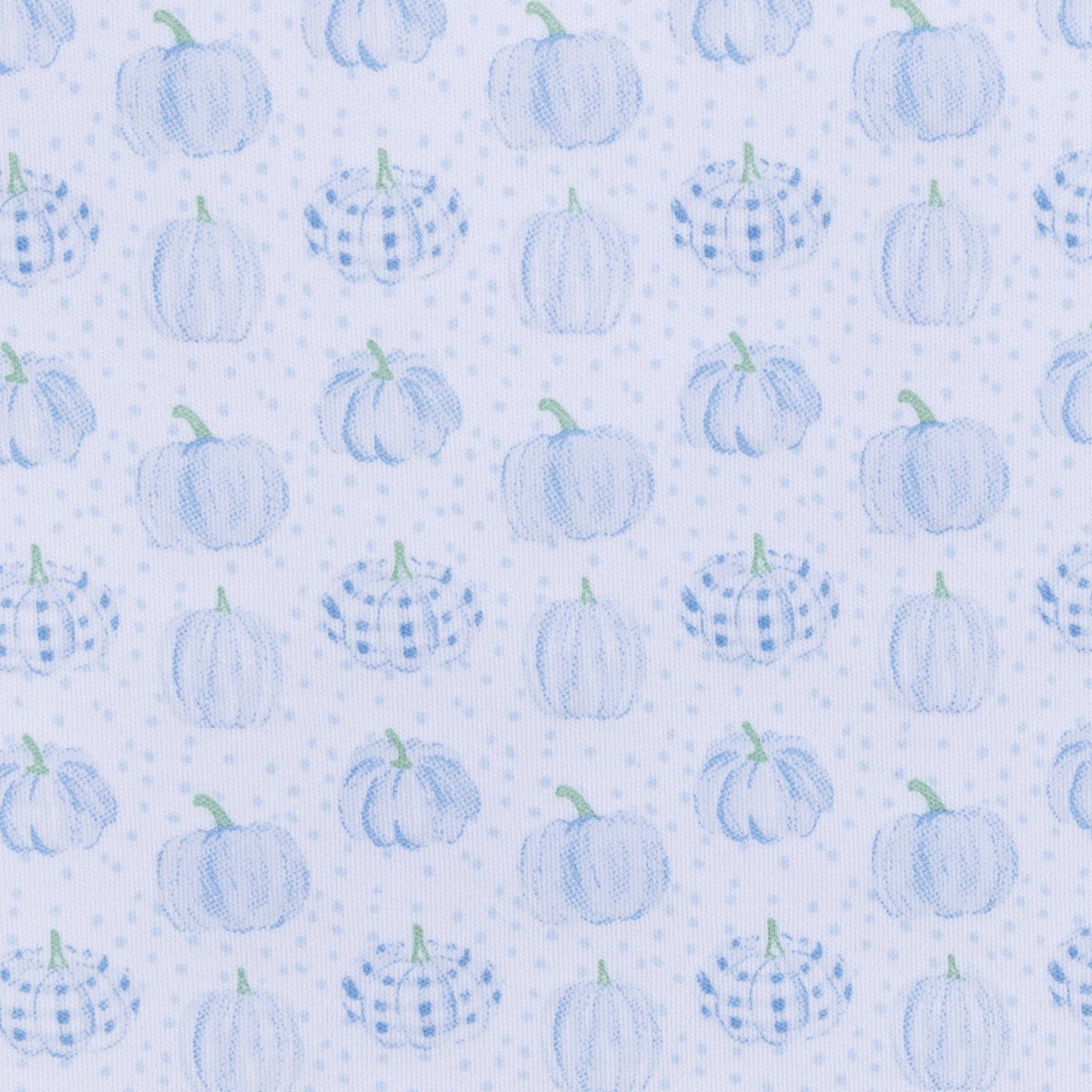 Precious Pumpkins Print Zip Playsuit - Light Blue