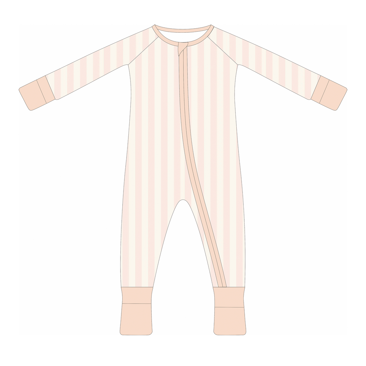 Striped | bamboo baby sleeper, bamboo clothing, baby girl