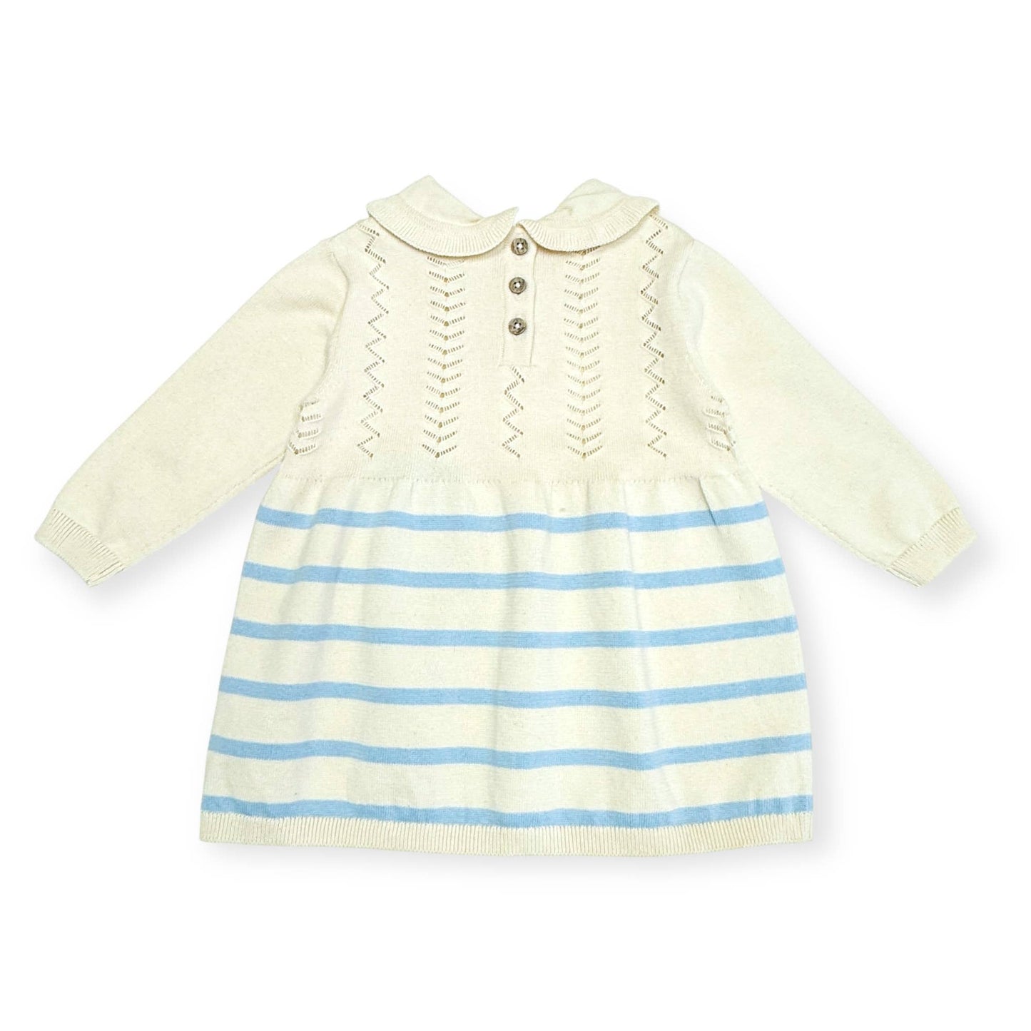 Isla Sailor Stripe Baby Sweater Knit Dress (Organic Cotton)