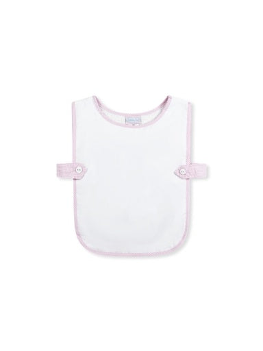 Celebration Bib - White with Pink Minigingham