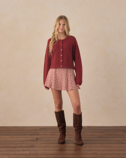 Rylee and Cru Ruby Teen Fuzzy Cardigan