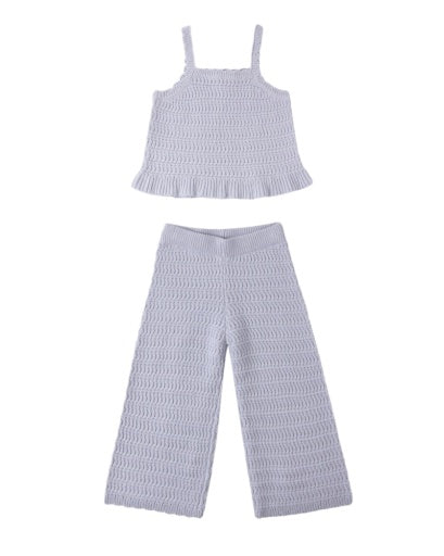 MARI KNIT SET PERIWINKLE