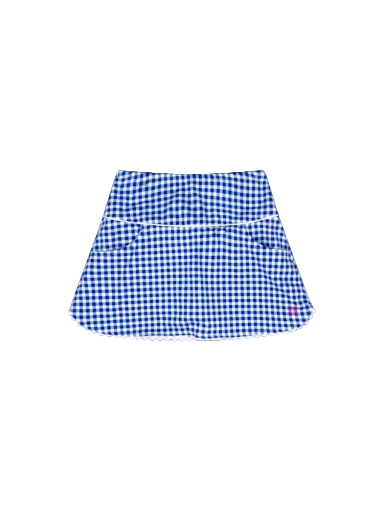 Royal Gingham Game Day Tennis Skort
