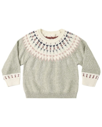 Rylee and Cru Fair Isle Sweater - Sage