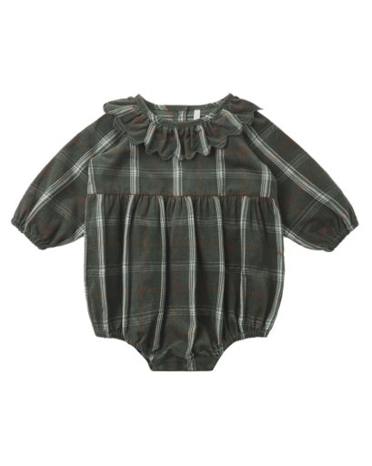 Rylee and Cru Holiday Plaid Freya Romper