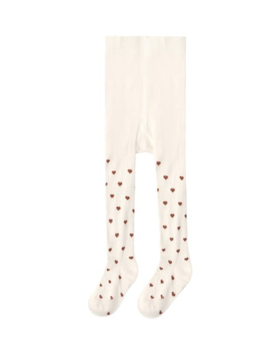 Rylee and Cru Ribbed Tights - Mulberry Heart