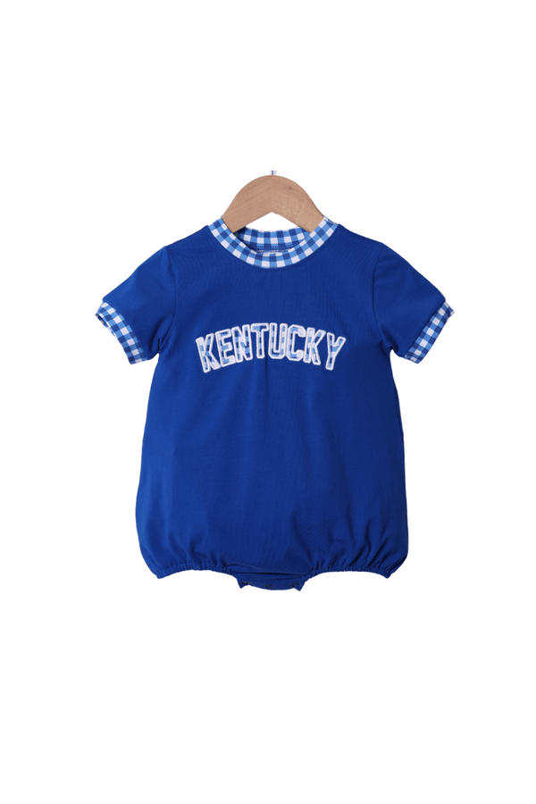 Kentucky Blue Gingham Knit Bubble