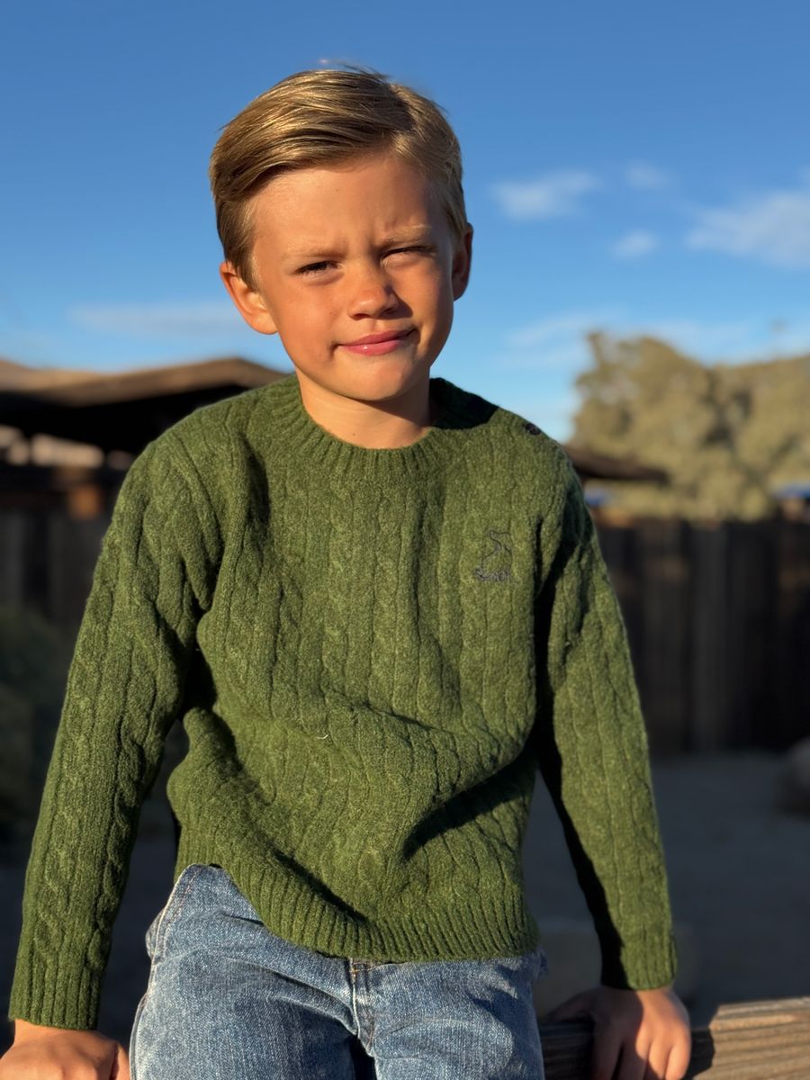 CLASSY cable sweater - Green