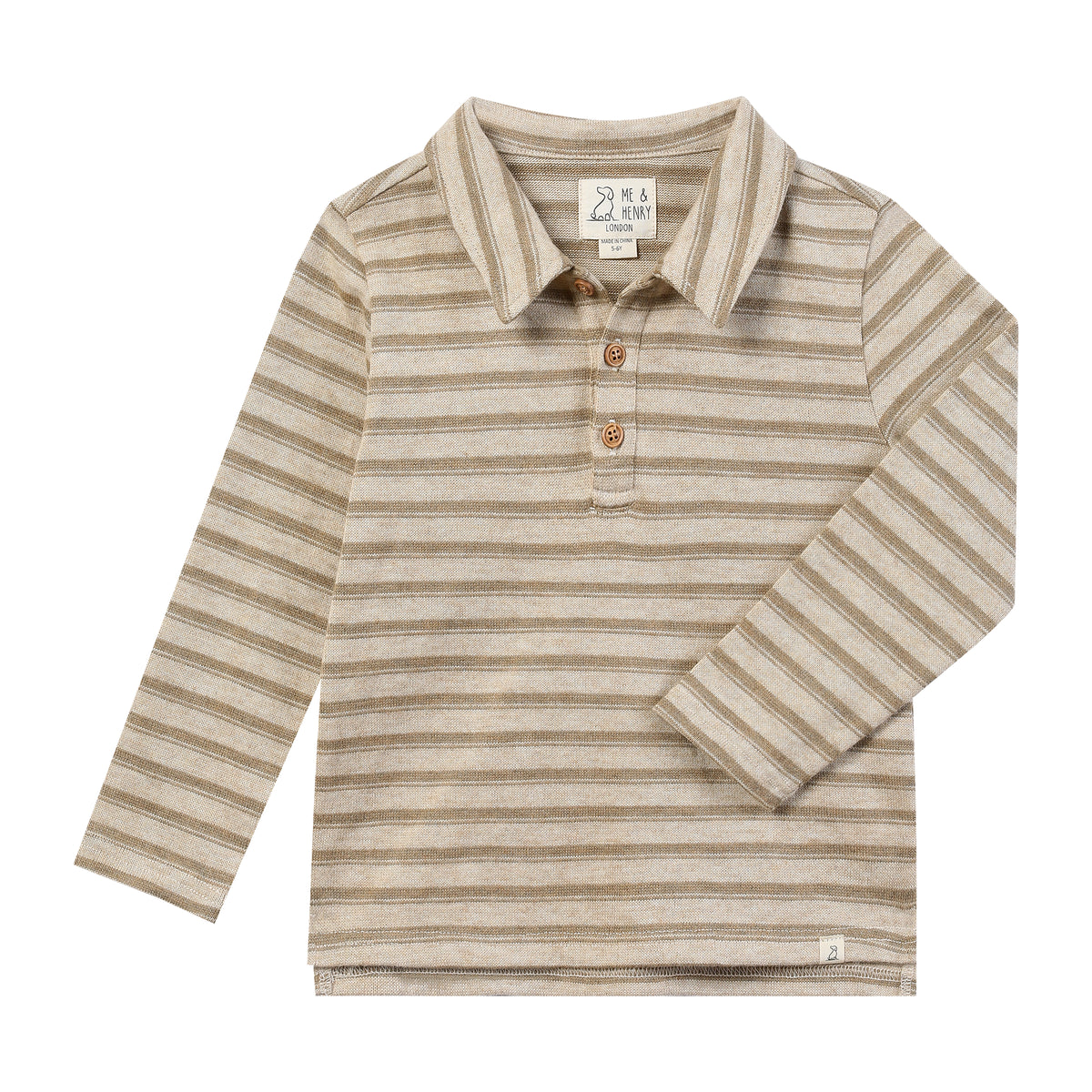 SPENCER knitted polo - Beige Stripe
