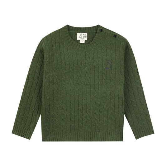 CLASSY cable sweater - Green