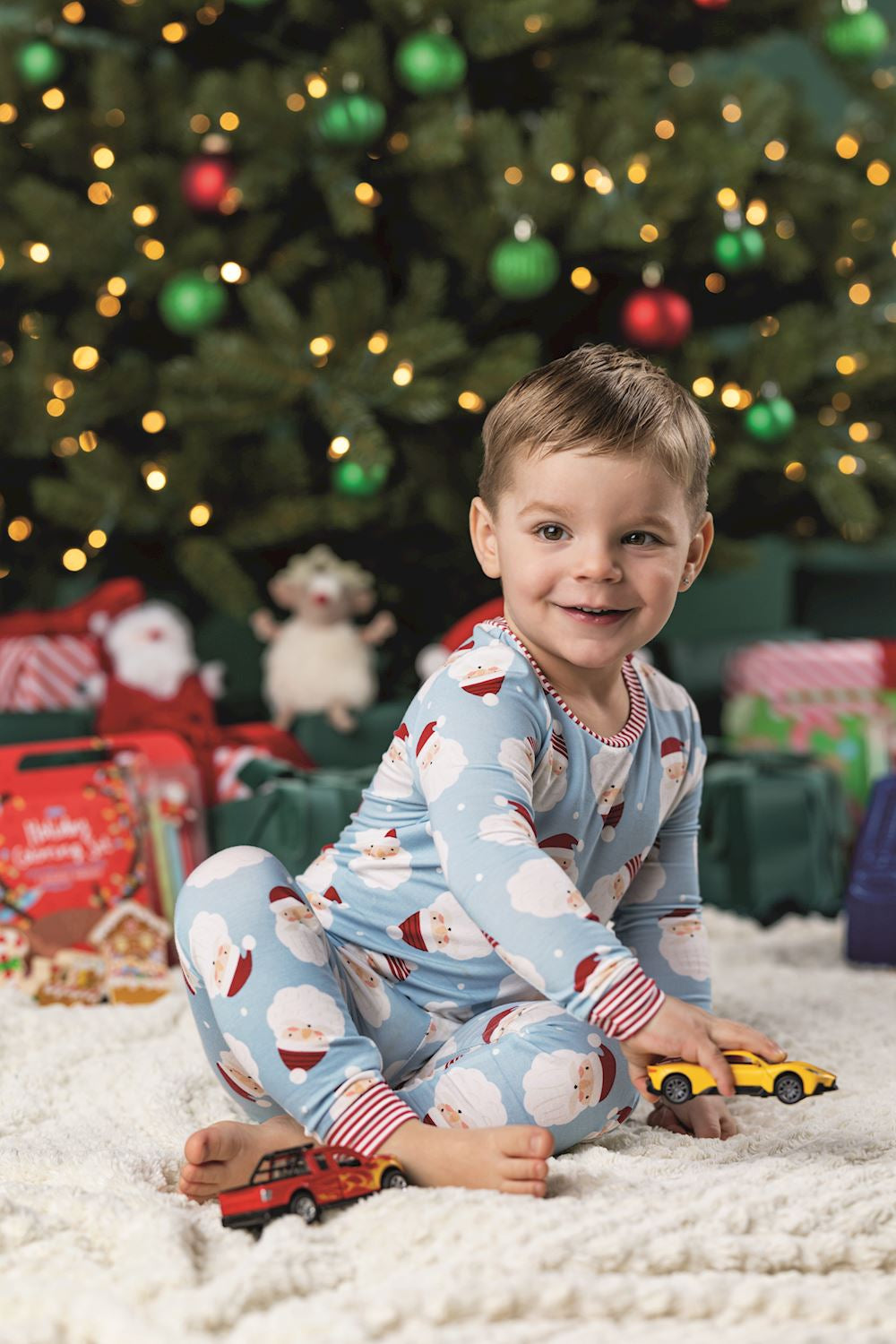 Blue Santa Glow PJ Set