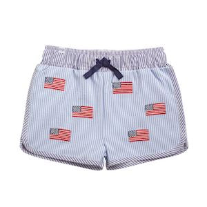 Patterned Flag Swim Trunks